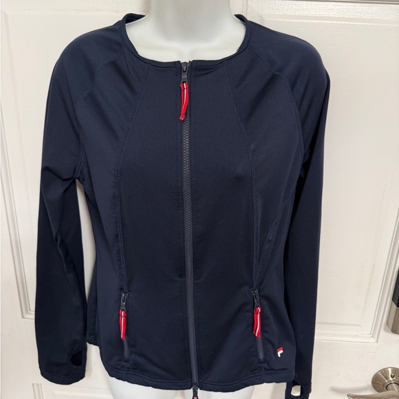 FILA women’s Navy Zip up Jacket Sz Sm - Picture 7 of 7